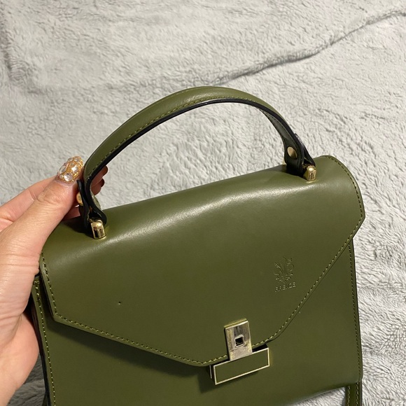 Firenze purse bag olive green Itlian leather (not scarf included) - Picture 7 of 7
